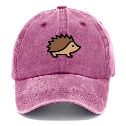 Hedgehog - Brown spiky back flat side profile - Classic Cap - Dusty Rose(Rose)