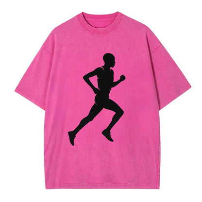Kenyan distance runner stride - Vintage T-shirt - Dusty Rose(Rose)