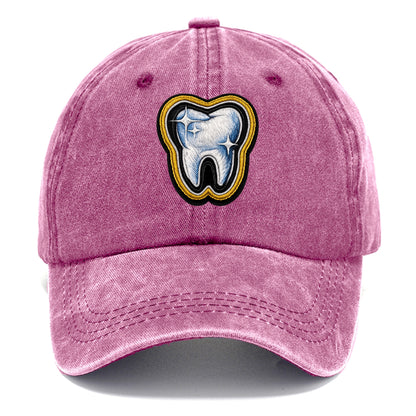 DENTAL TOOTH - molar with sparkle in white and blue , dentist - Classic Cap - Dusty Rose(Rose)