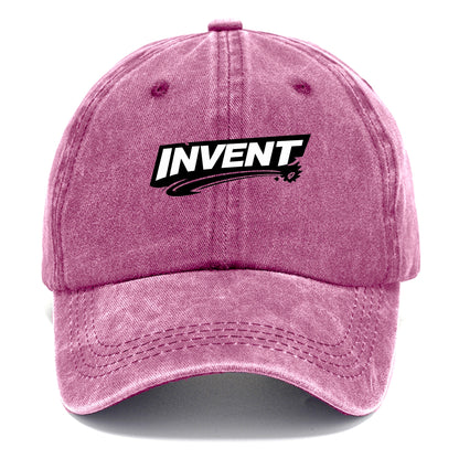 Bold typography design - "INVENT" - creating new things, originating - Classic Cap - Dusty Rose(Rose)
