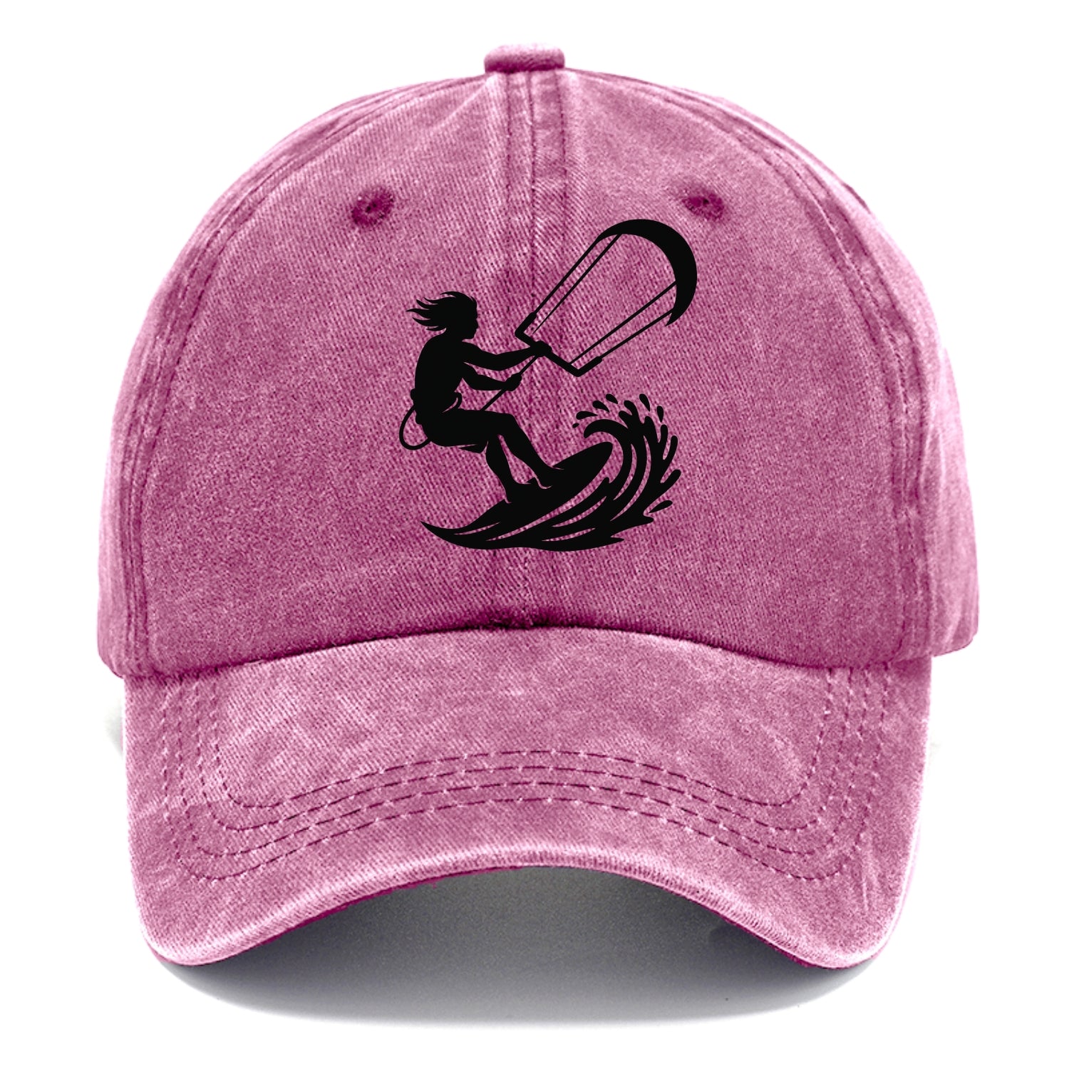 Kite surfer riding wave - Classic Cap - Dusty Rose(Rose)