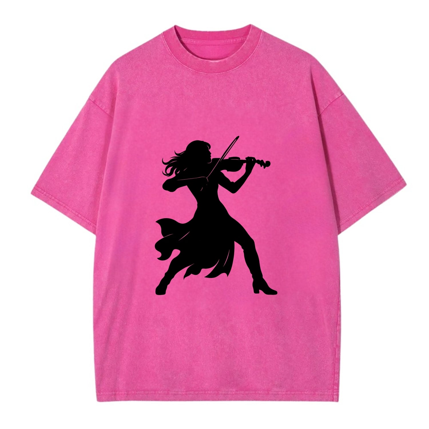 Violinist performing dramatic pose - Vintage T-shirt - Dusty Rose(Rose)