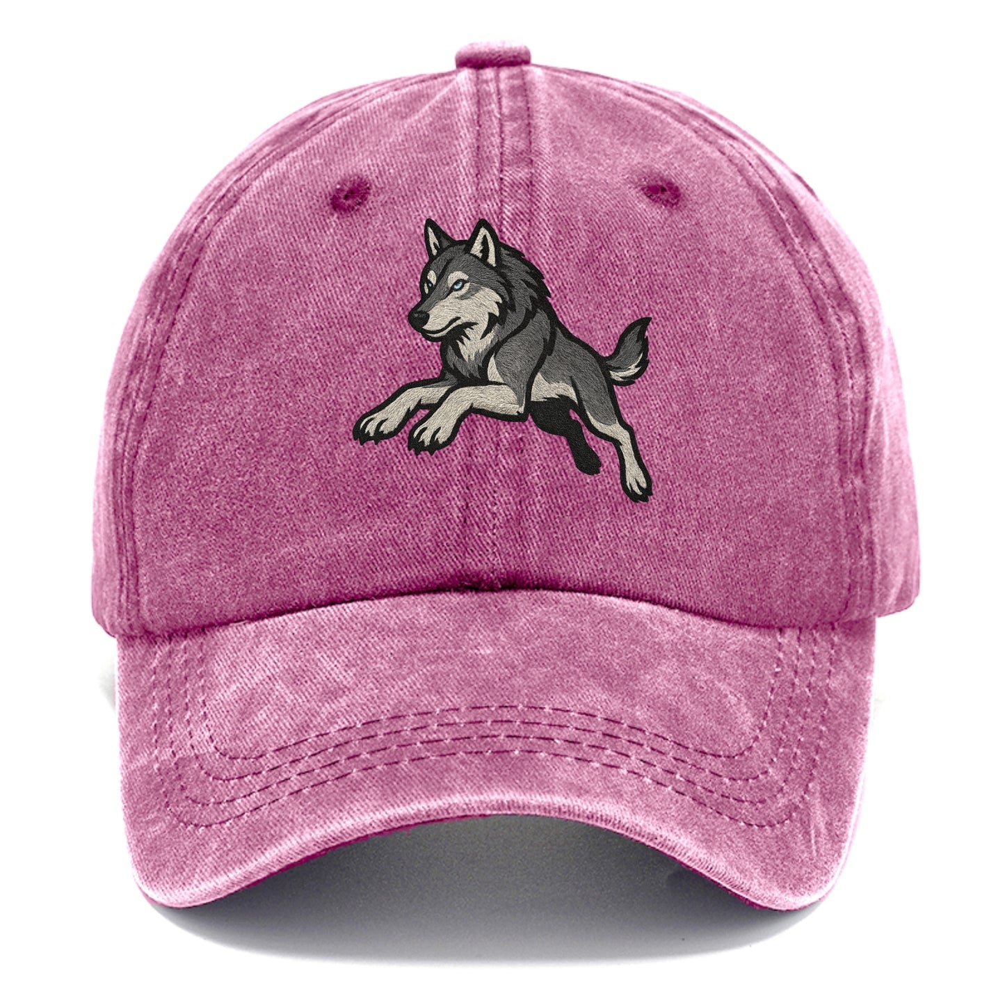 Wolf Leaping Action  - Classic Cap - Dusty Rose(Rose)