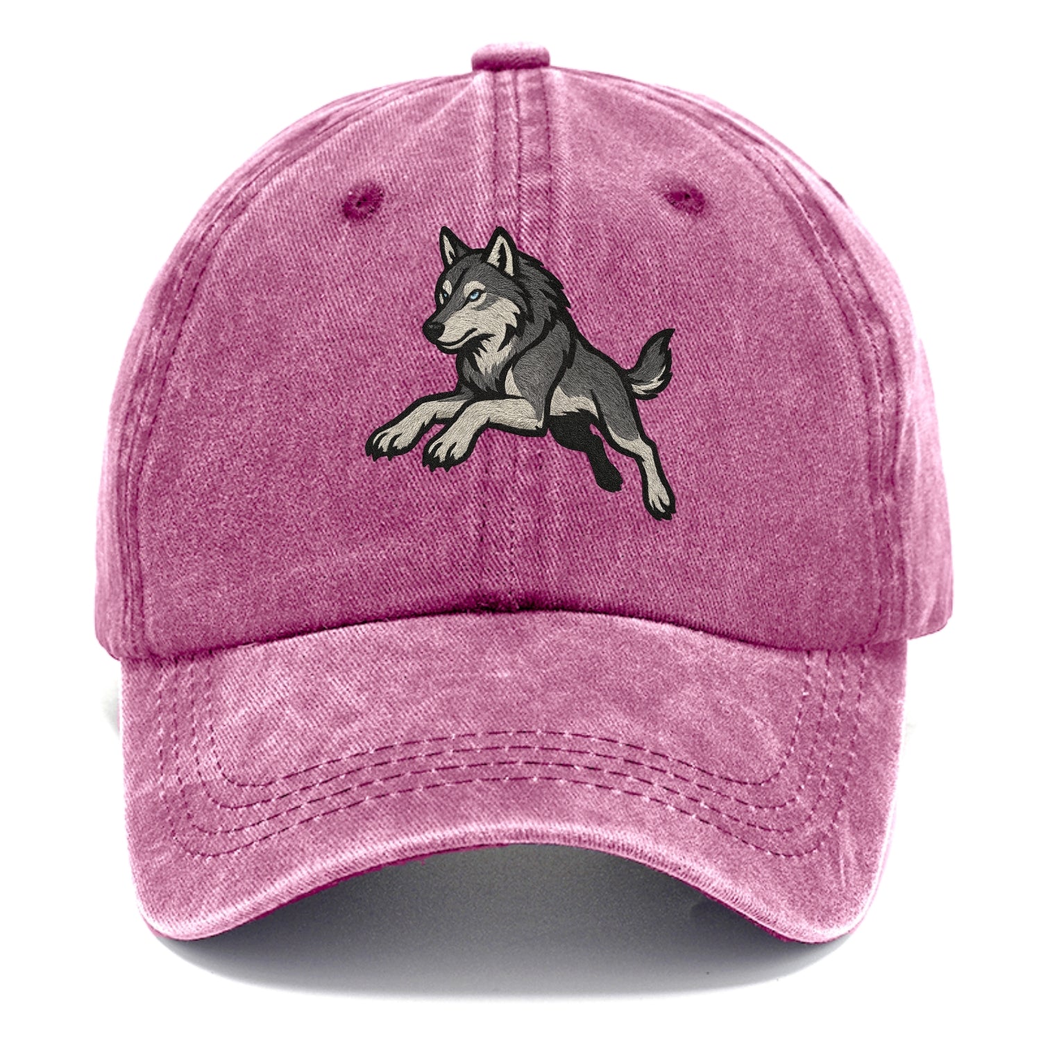 Wolf Leaping Action  - Classic Cap - Dusty Rose(Rose)