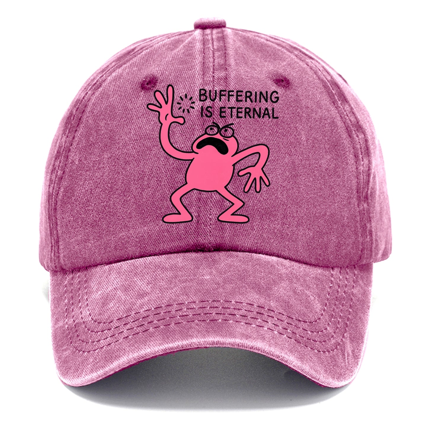 BUFFERING IS ETERNAL | Loading circle dizzy - Classic Cap - Dusty Rose(Rose)