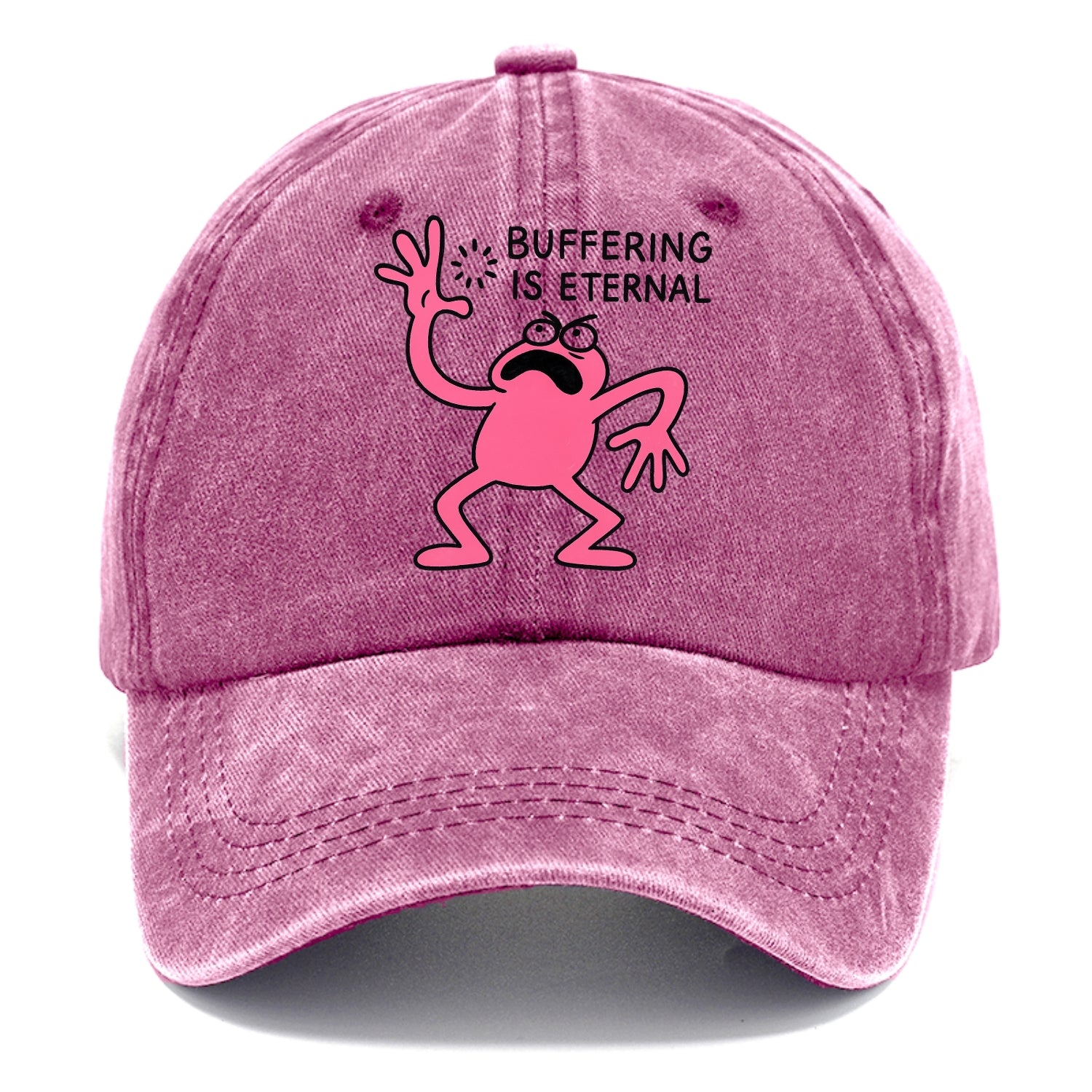 BUFFERING IS ETERNAL | Loading circle dizzy - Classic Cap - Dusty Rose(Rose)
