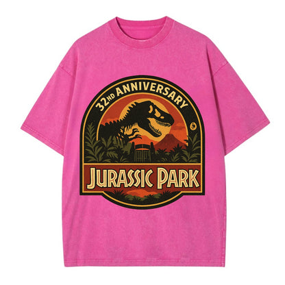 Jurassic Park 32nd Anniversary - Vintage T-shirt - Dusty Rose(Rose)
