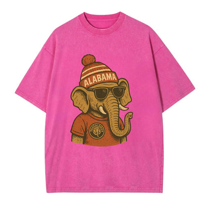 Tuscaloosa Crimson Elephant wearing Alab - Vintage T-shirt - Dusty Rose(Rose)