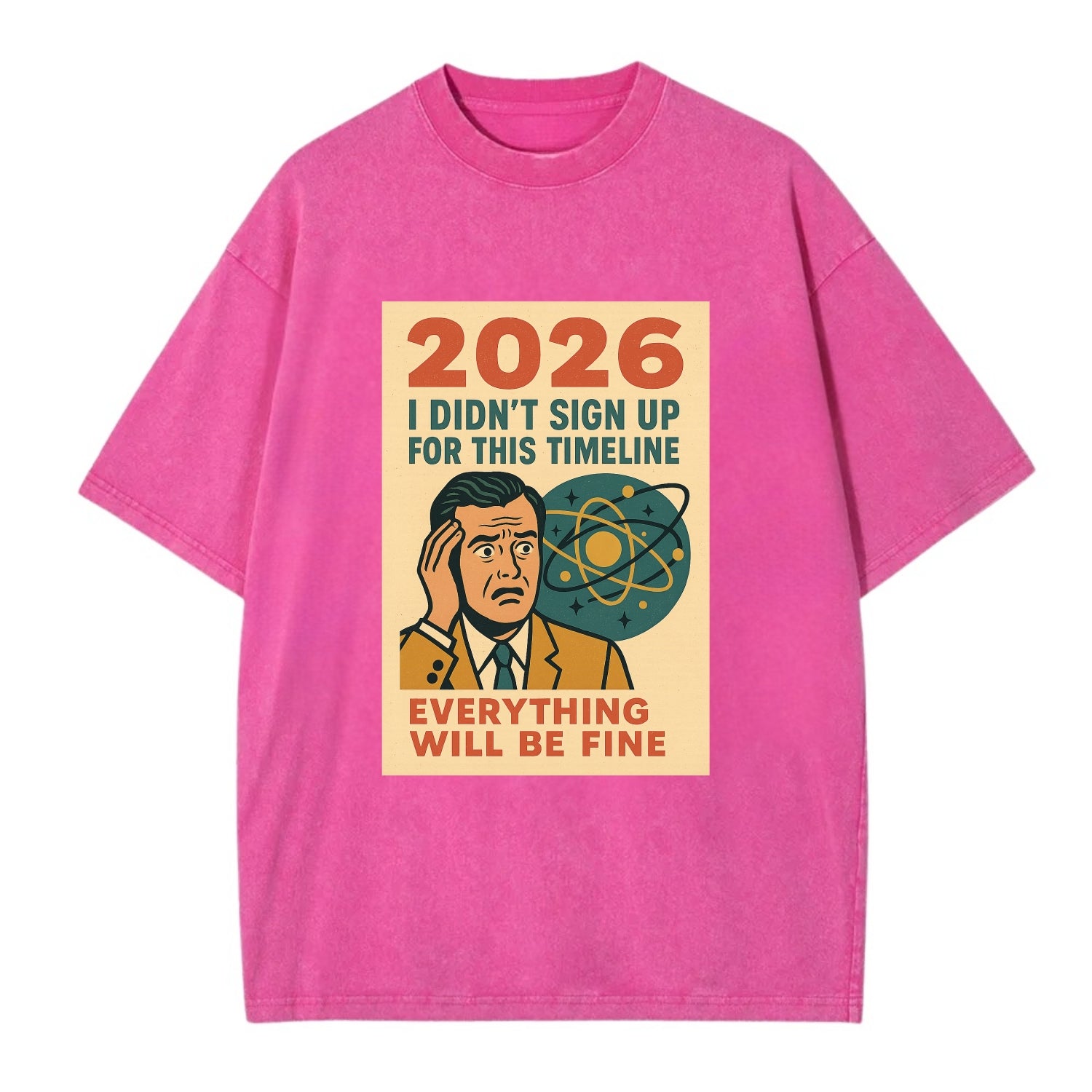 Person in wrong timeline - "I didn't sign up for this timeline" - multiverse - Vintage T-shirt - Dusty Rose(Rose)