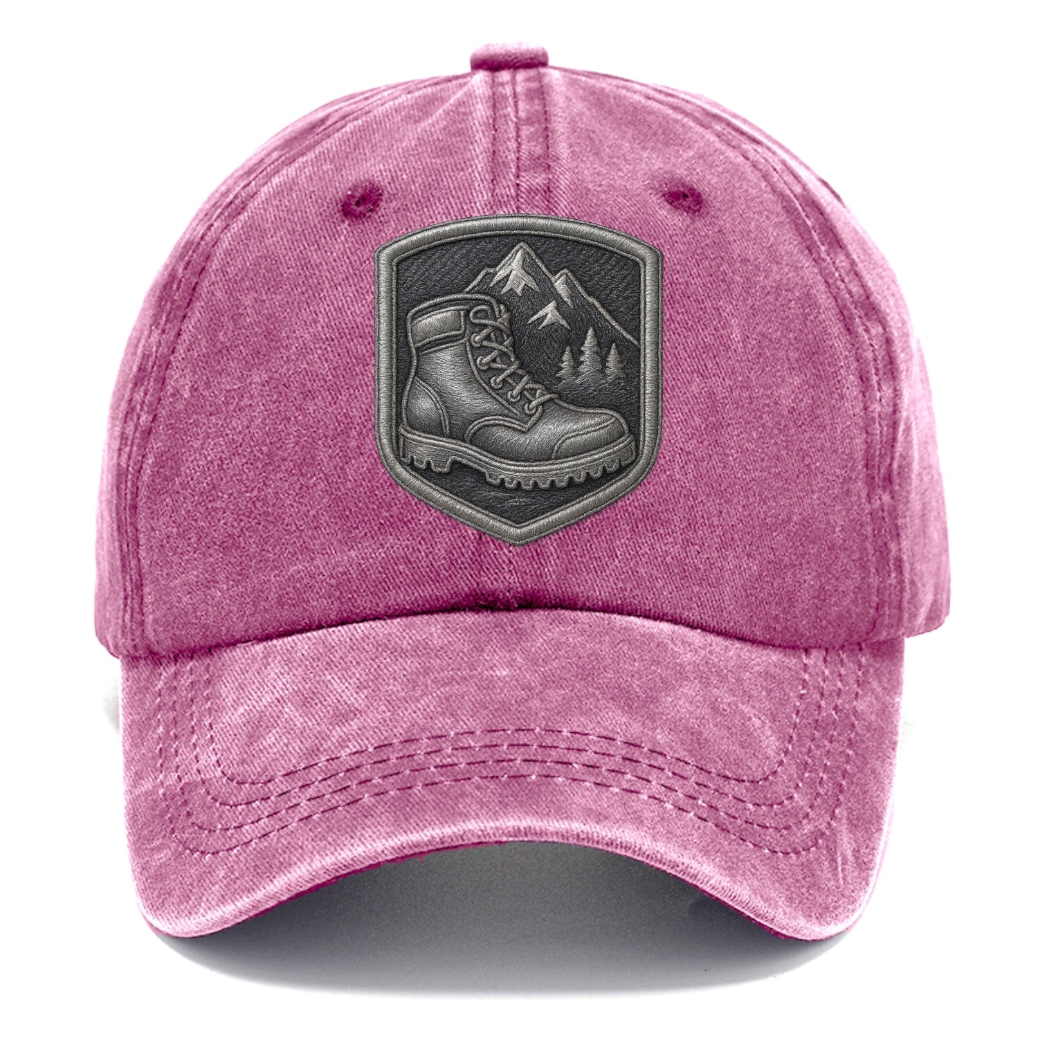 Hiking boots with mountain peak - hiker pride - Classic Cap - Dusty Rose(Rose)