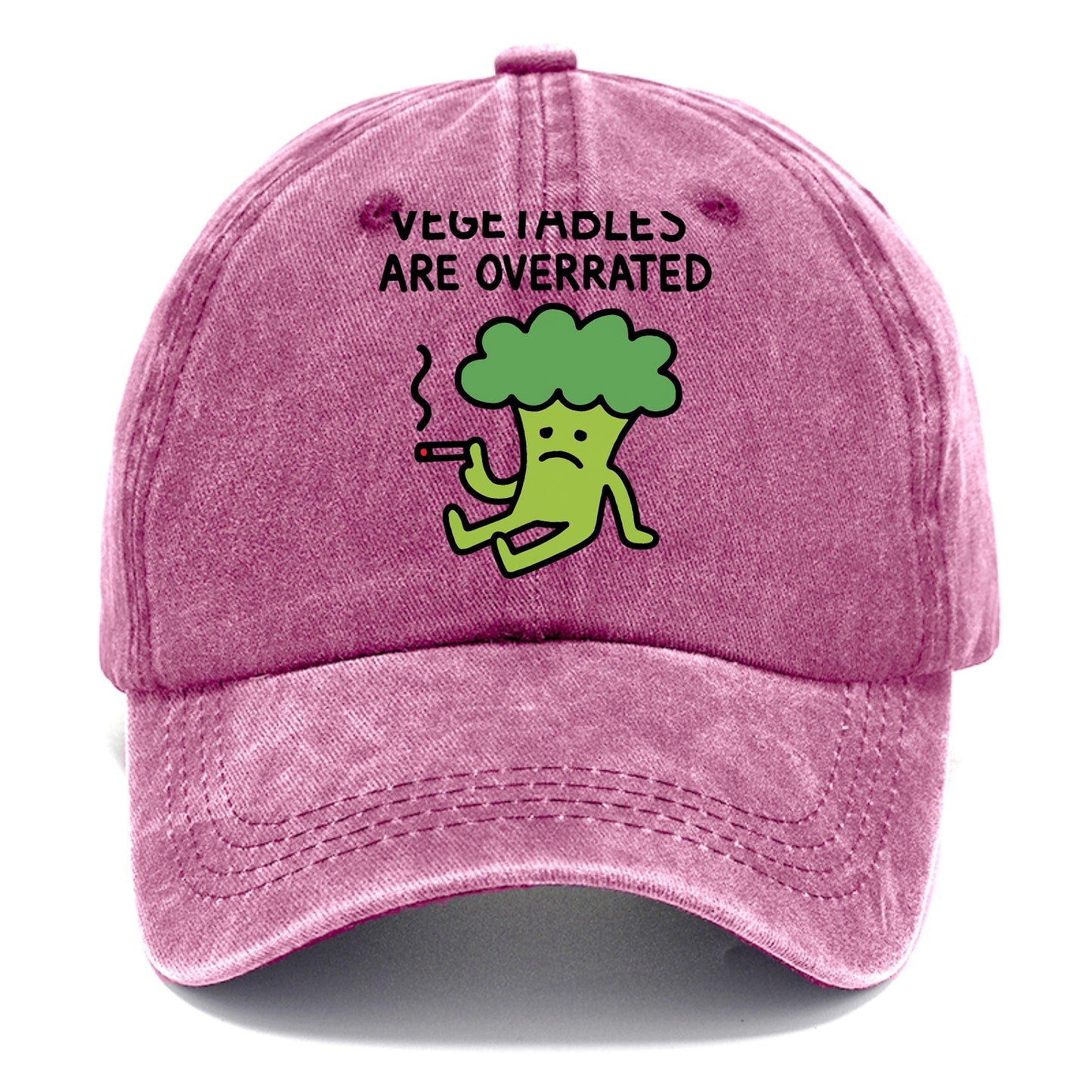 VEGETABLES ARE OVERRATED | Rebellious broccoli smoking - Classic Cap - Dusty Rose(Rose)