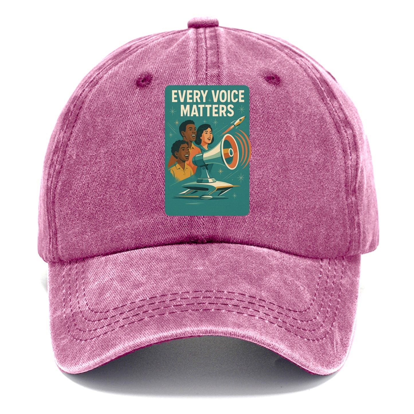 Diverse voices being heard and amplified - "Every Voice Matters" - inclusive society - Classic Cap - Dusty Rose(Rose)