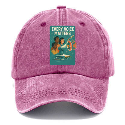 Diverse voices being heard and amplified - "Every Voice Matters" - inclusive society - Classic Cap - Dusty Rose(Rose)