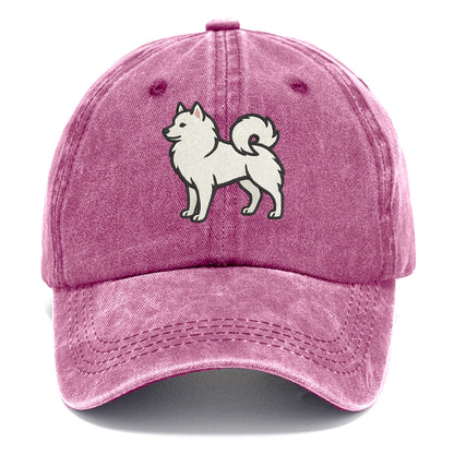 American Eskimo Dog - White spitz embroidered standing design - Classic Cap - Dusty Rose(Rose)