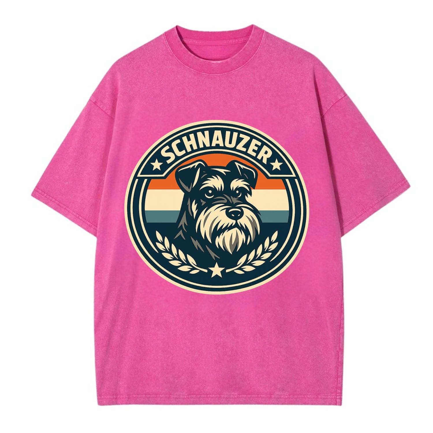 Noble Schnauzer Emblem - Vintage T-shirt - Dusty Rose(Rose)