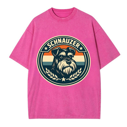 Noble Schnauzer Emblem - Vintage T-shirt - Dusty Rose(Rose)