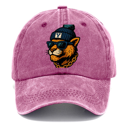Provo Cougar wearing BYU beanie with Y patch - Classic Cap - Dusty Rose(Rose)