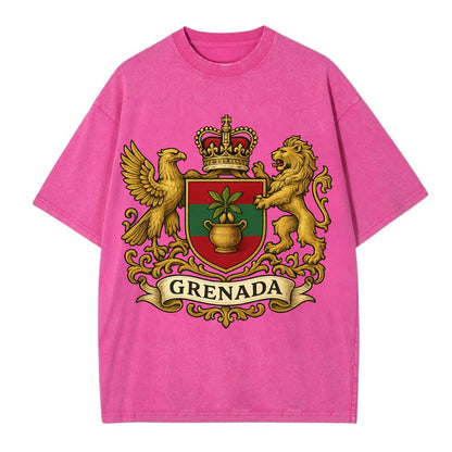 Grenada Heritage Badge  - Vintage T-shirt - Dusty Rose(Rose)