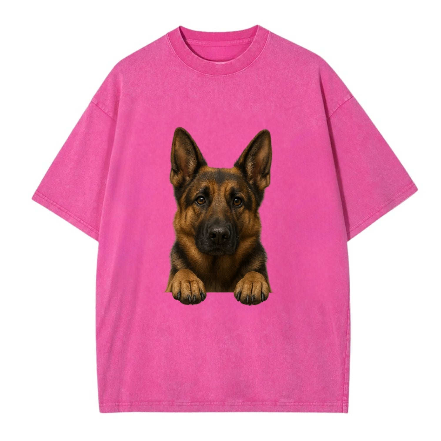 German Shepherd  - Vintage T-shirt - Dusty Rose(Rose)