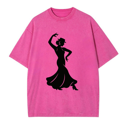 Flamenco dancer passionate stance - Vintage T-shirt - Dusty Rose(Rose)