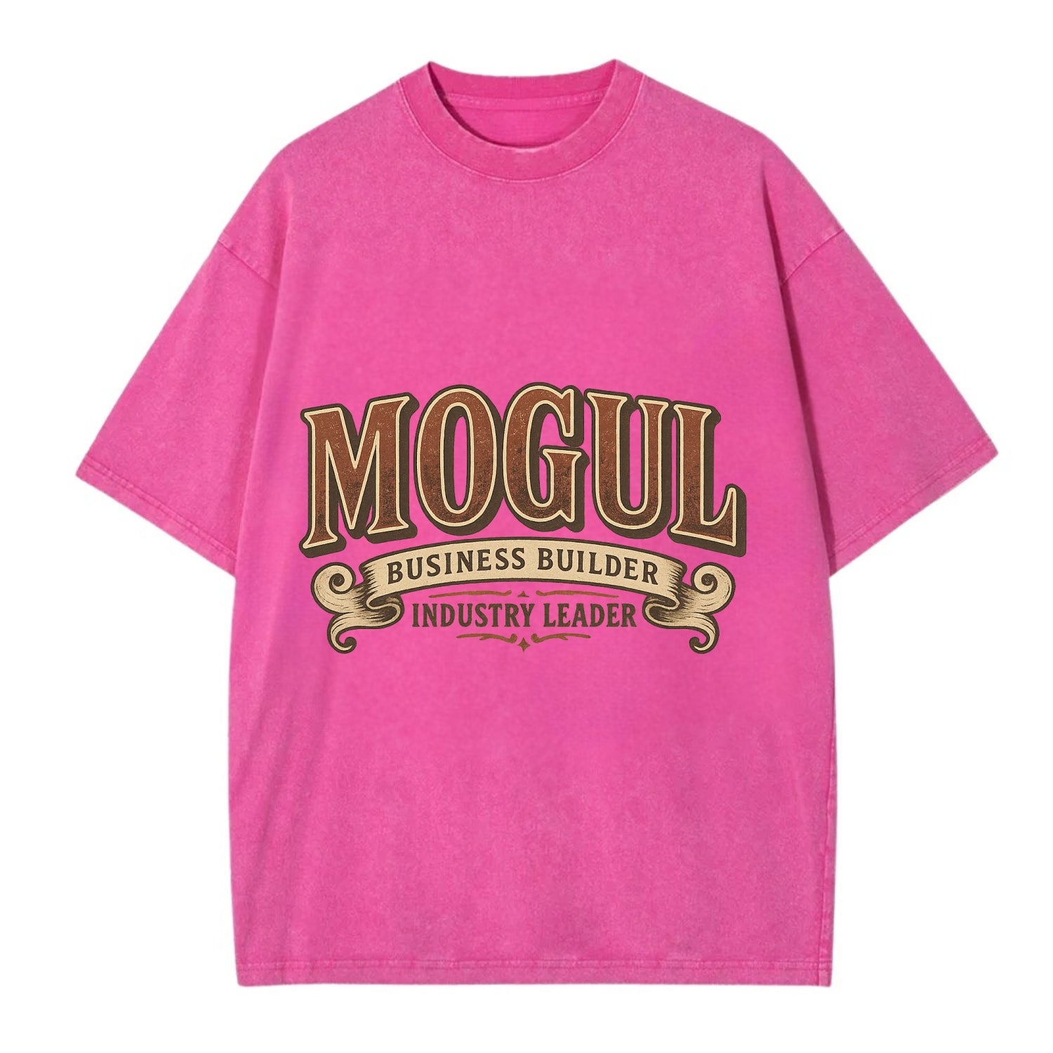 Bold typography design - "MOGUL" - business builder, industry leader - Vintage T-shirt - Dusty Rose(Rose)