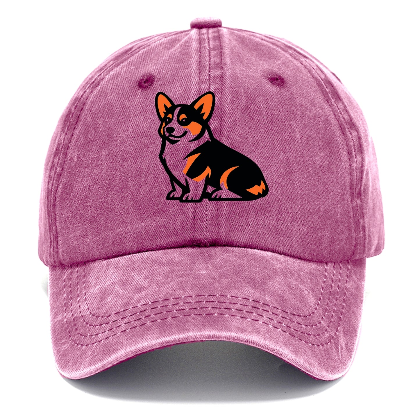 Tricolor Corgi Charm - Classic Cap - Dusty Rose(Rose)