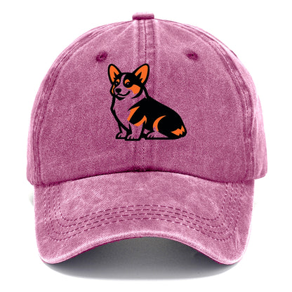 Tricolor Corgi Charm - Classic Cap - Dusty Rose(Rose)