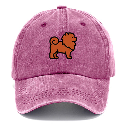 Chow Chow - Red fluffy flat side profile - Classic Cap - Dusty Rose(Rose)