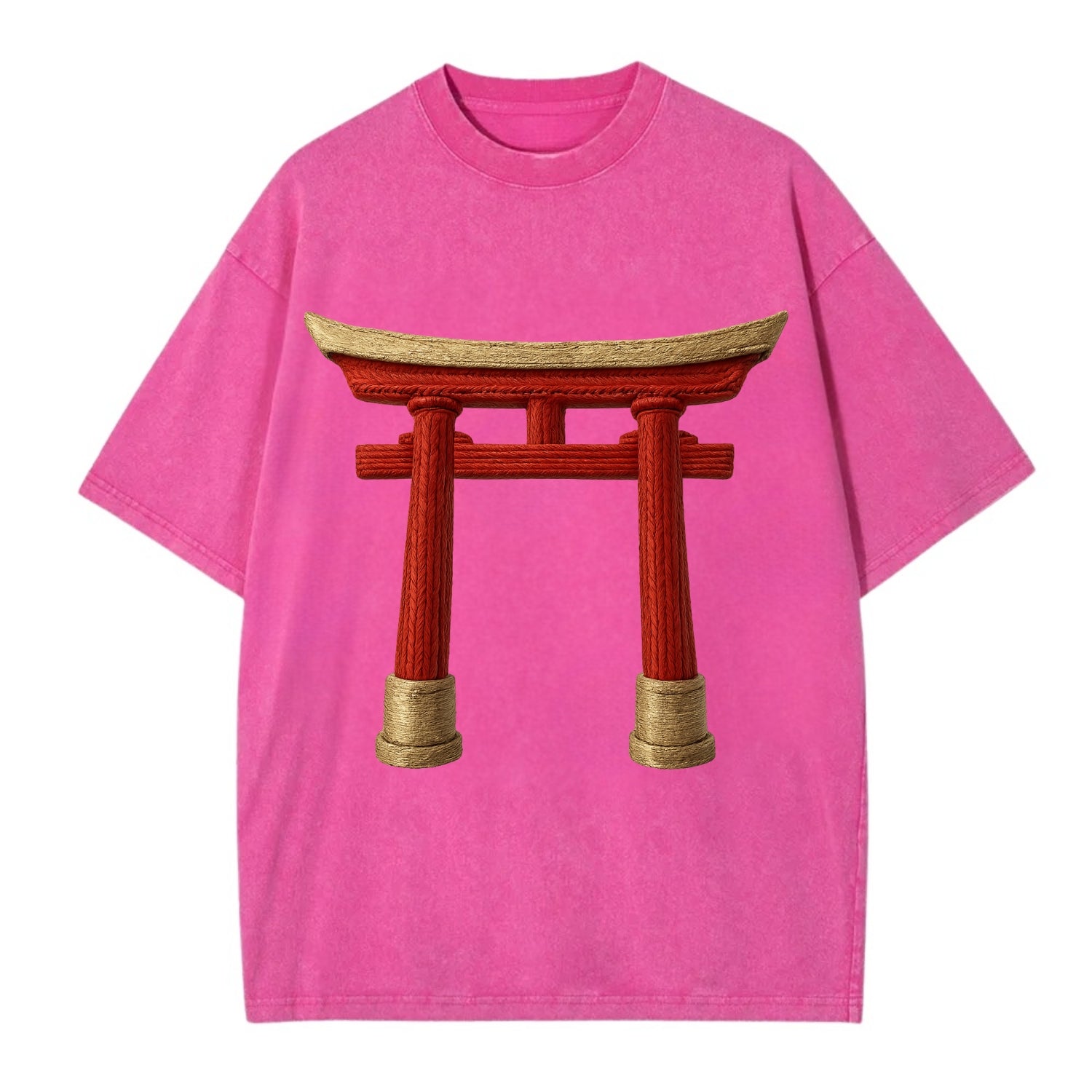 Japanese Torii Gate  - Vintage T-shirt - Dusty Rose(Rose)