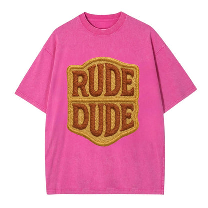 RUDE;DUDE ENERGY Surf Green Trucker - Vintage T-shirt - Dusty Rose(Rose)