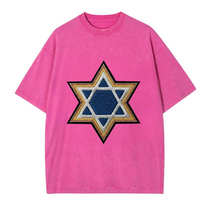 Star of David - Vintage T-shirt - Dusty Rose(Rose)