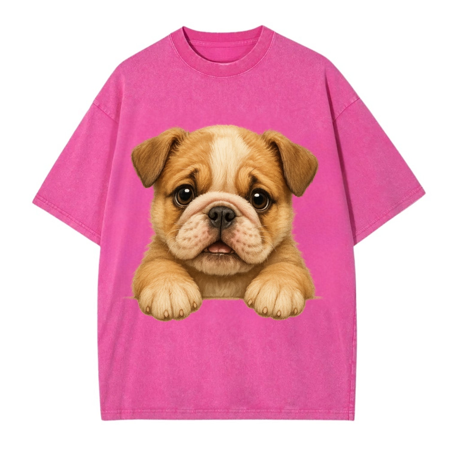 Bulldog  - Vintage T-shirt - Dusty Rose(Rose)