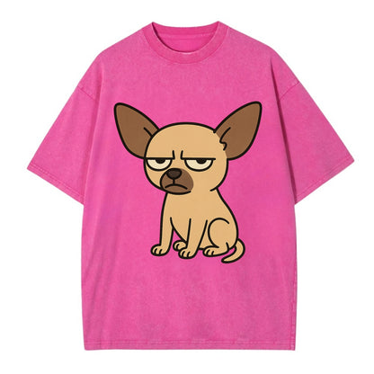 The Chihuahua Judging Silently - Vintage T-shirt - Dusty Rose(Rose)