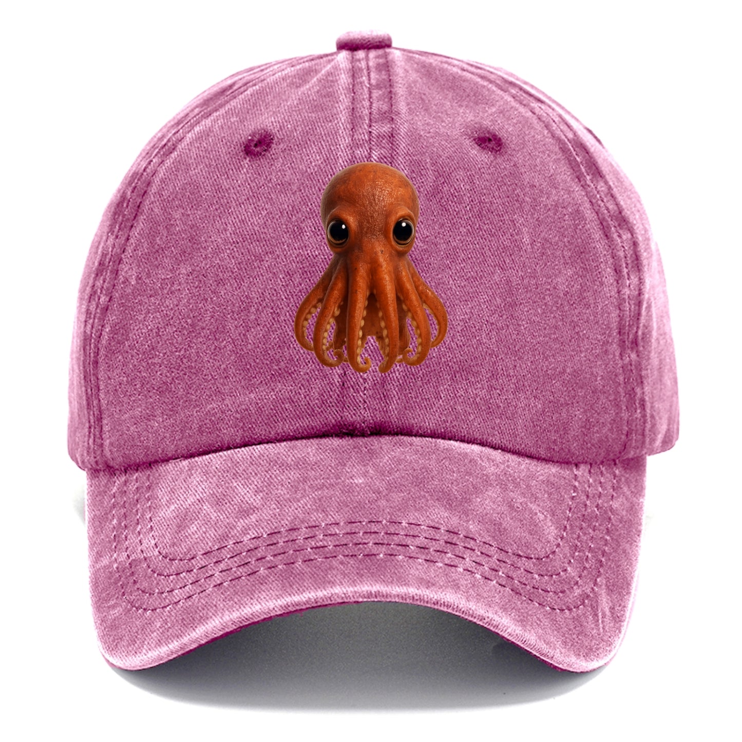 Baby Giant Pacific Octopus - reddish, smaller tentacles, expressive eyes, - Classic Cap - Dusty Rose(Rose)