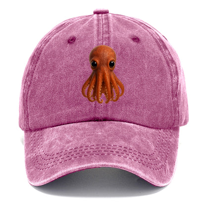 Baby Giant Pacific Octopus - reddish, smaller tentacles, expressive eyes, - Classic Cap - Dusty Rose(Rose)