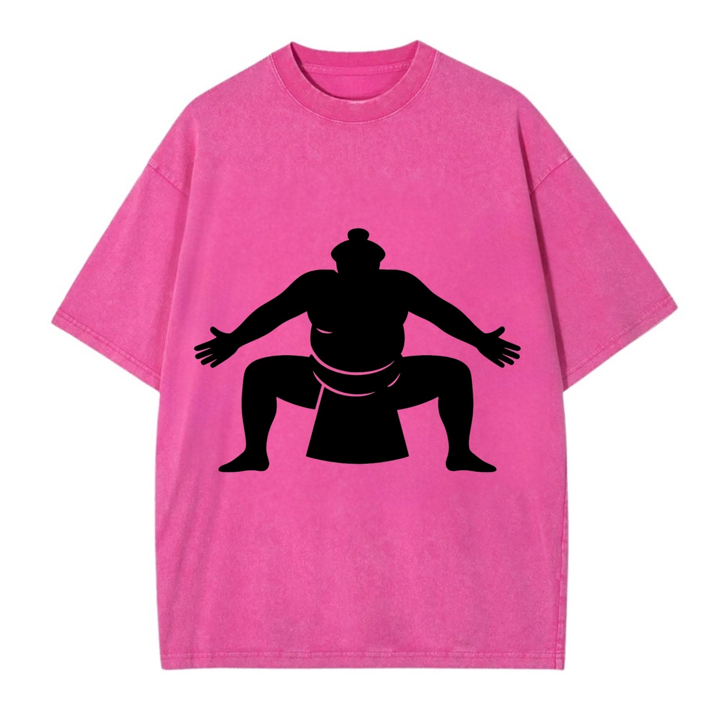 Japanese sumo wrestler ceremonial stance - Vintage T-shirt - Dusty Rose(Rose)