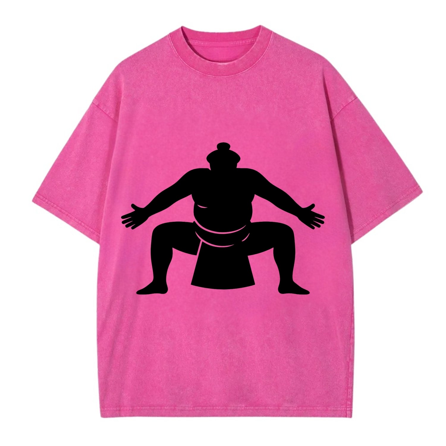 Japanese sumo wrestler ceremonial stance - Vintage T-shirt - Dusty Rose(Rose)