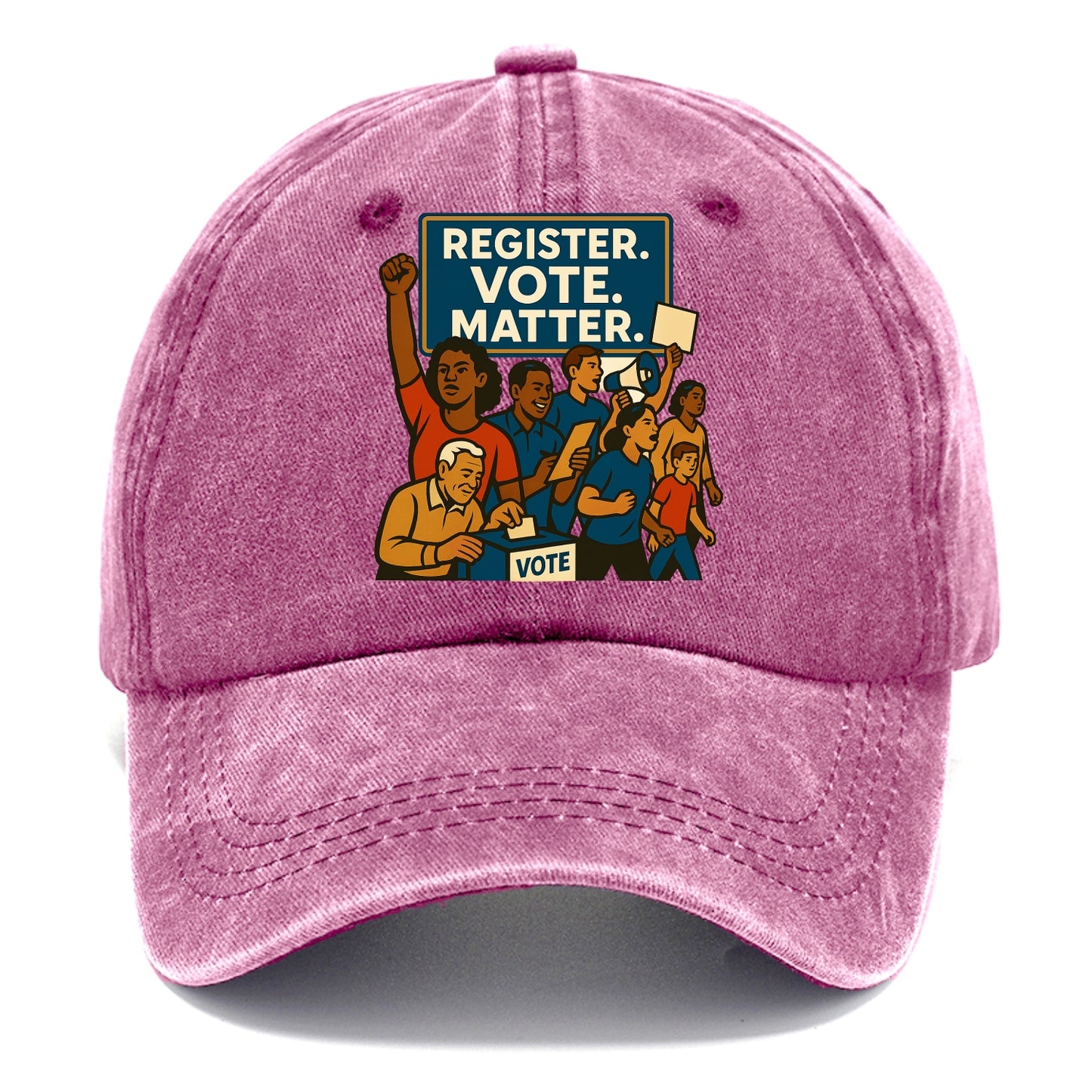 Voter registration drive bringing community together - "Register. Vote. Matter." - - Classic Cap - Dusty Rose(Rose)