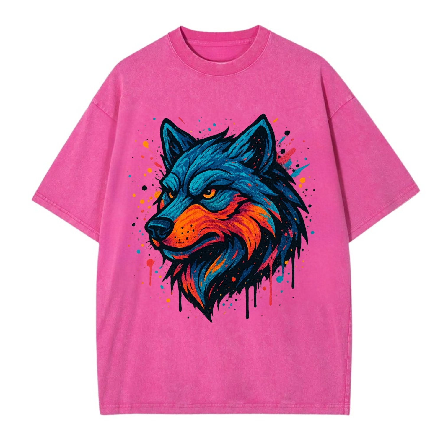 Velvet Wolf Royal  - Vintage T-shirt - Dusty Rose(Rose)