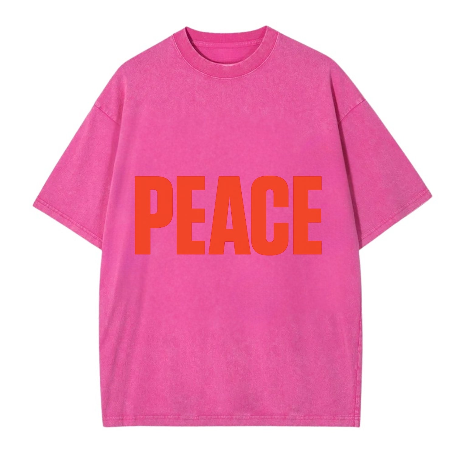 Bold typography design - "PEACE" - inner calm, tranquility, serenity - Vintage T-shirt - Dusty Rose(Rose)