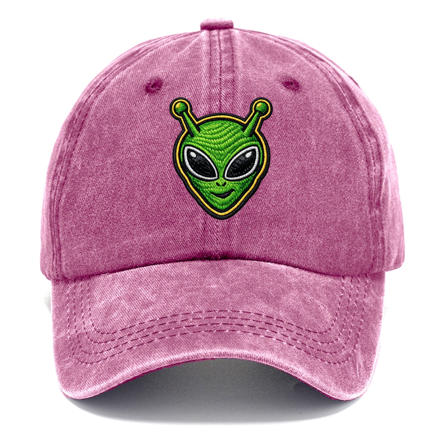 ALIEN MARTIAN - green alien with antenna in green , little green man - Classic Cap - Dusty Rose(Rose)