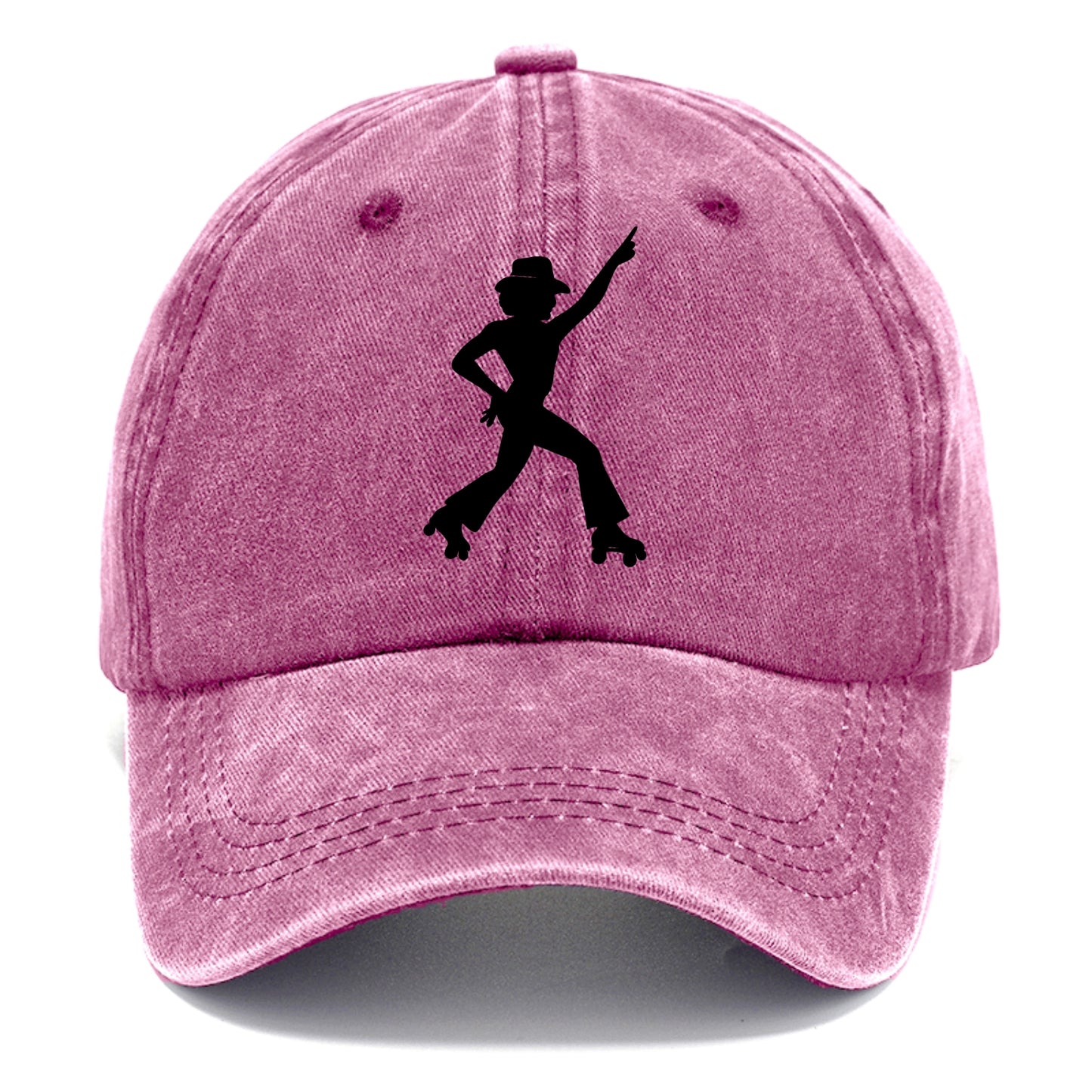 Retro roller skater in disco pose - Classic Cap - Dusty Rose(Rose)