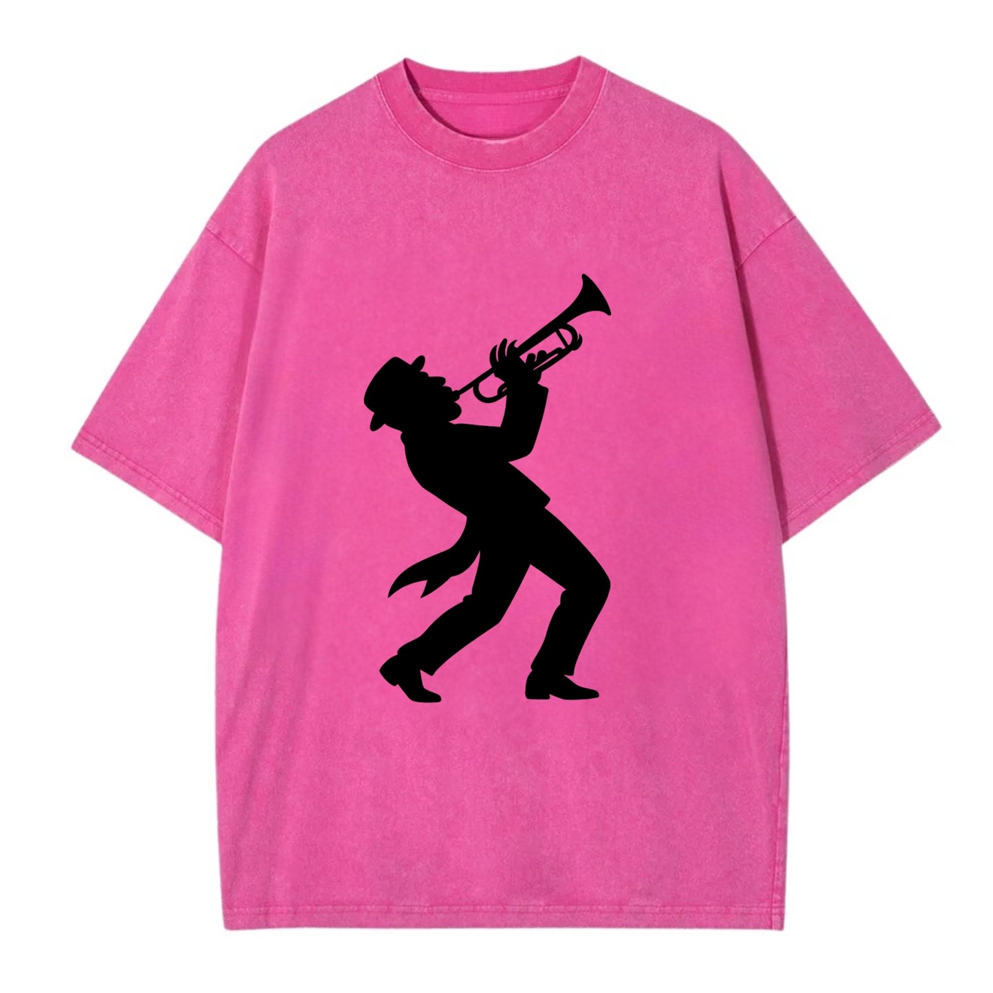 Trumpet player hitting high note - Vintage T-shirt - Dusty Rose(Rose)
