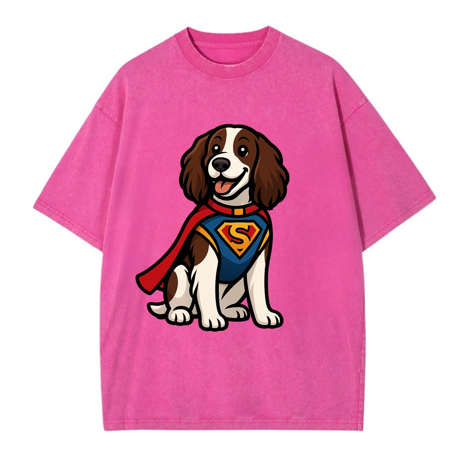 Springer Spaniel Friendly Hero  - Vintage T-shirt - Dusty Rose(Rose)