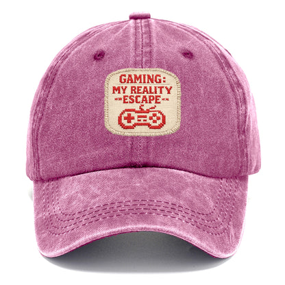 GAMING: MY REALITY ESCAPE - red game escape - red - gaming reality escape - Classic Cap - Dusty Rose(Rose)