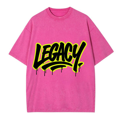 Bold typography design - "LEGACY" - what you leave behind, lasting impact - Vintage T-shirt - Dusty Rose(Rose)