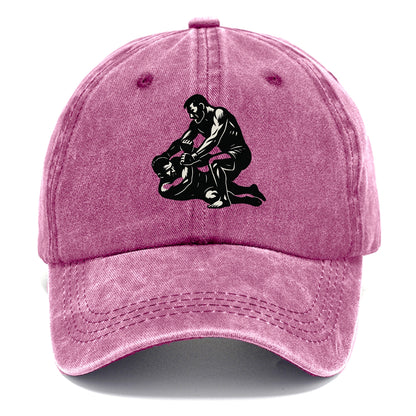 MMA fighter in ground submission hold - Classic Cap - Dusty Rose(Rose)