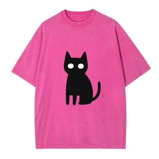 YOU MUST EMBRACE THE VOID | Black cat st - Vintage T-shirt - Dusty Rose(Rose)