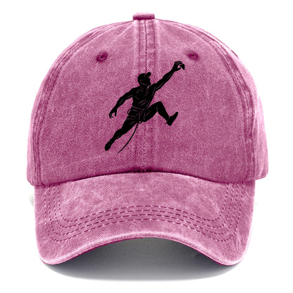 Rock wall climber reaching hold - Classic Cap - Dusty Rose(Rose)