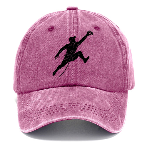 Rock wall climber reaching hold - Classic Cap